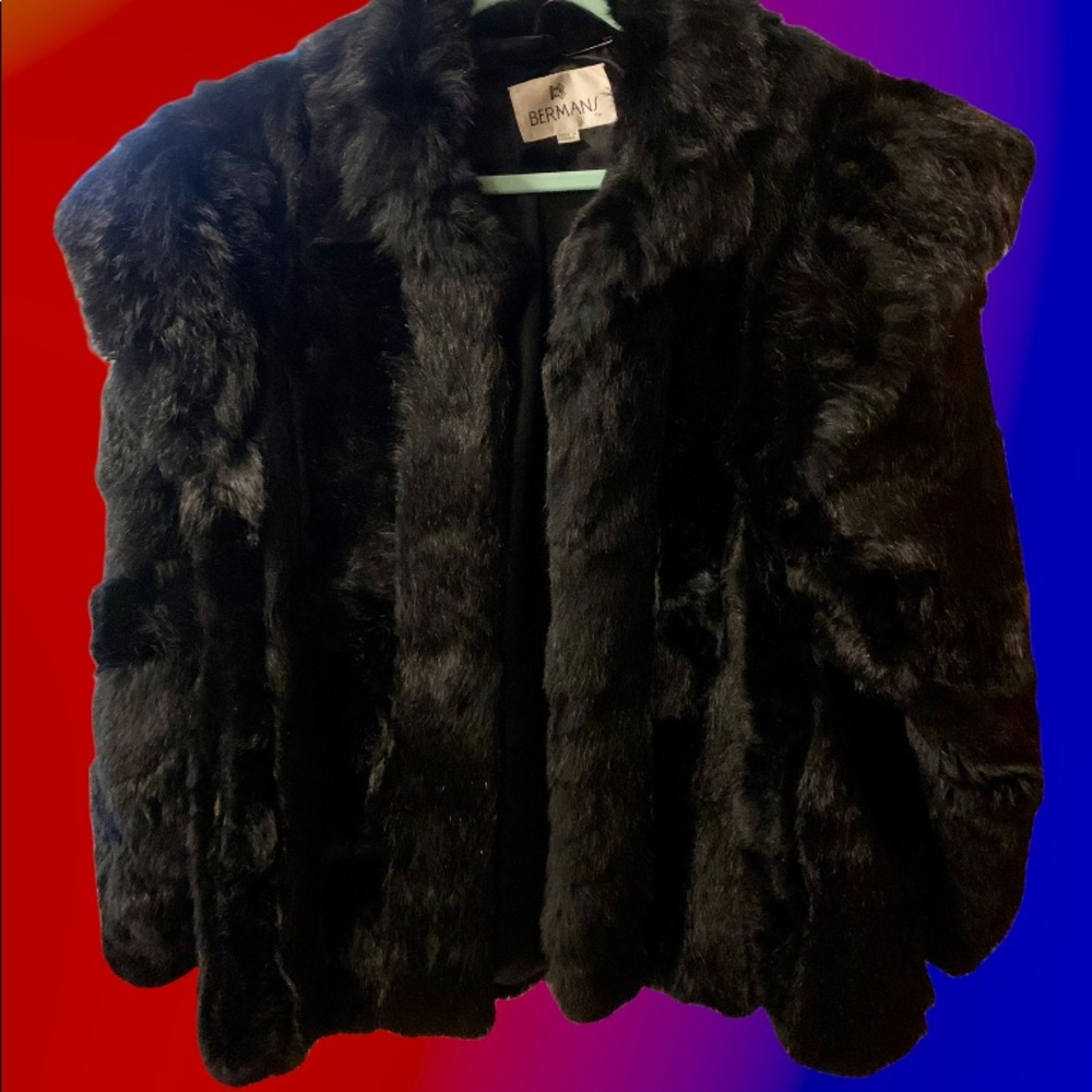 Burmans Vintage Rabbit Fur Coat